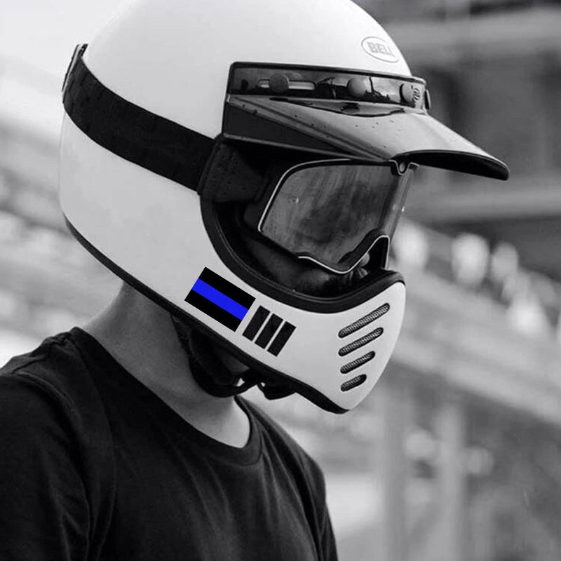 Creatrill 10 Pack Reflective License Plate Stickers (1.5" x 1") Police Thin Blue Line Vinyl Decal Stickers Honoring Police Law Enforcement Vinyl Window Laptop Tape - Image 5